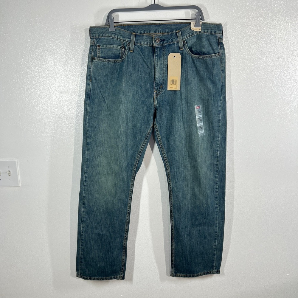 Levis 559‎ Relaxed Straight Mens 38x32 Blue Jeans Medium Wash Denim New 7174